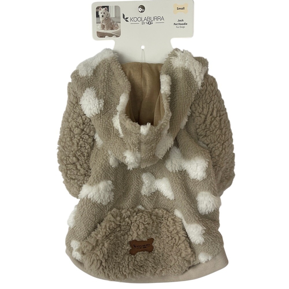 Koolaburra by UGG Jack Pet Dog Oatmeal Sherpa Hoodie NWT